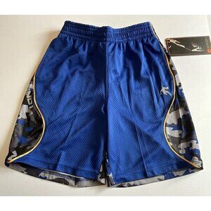 AND1 Fly Dunk Basketball Shorts Blue Camo Youth Small 6/7 NWT